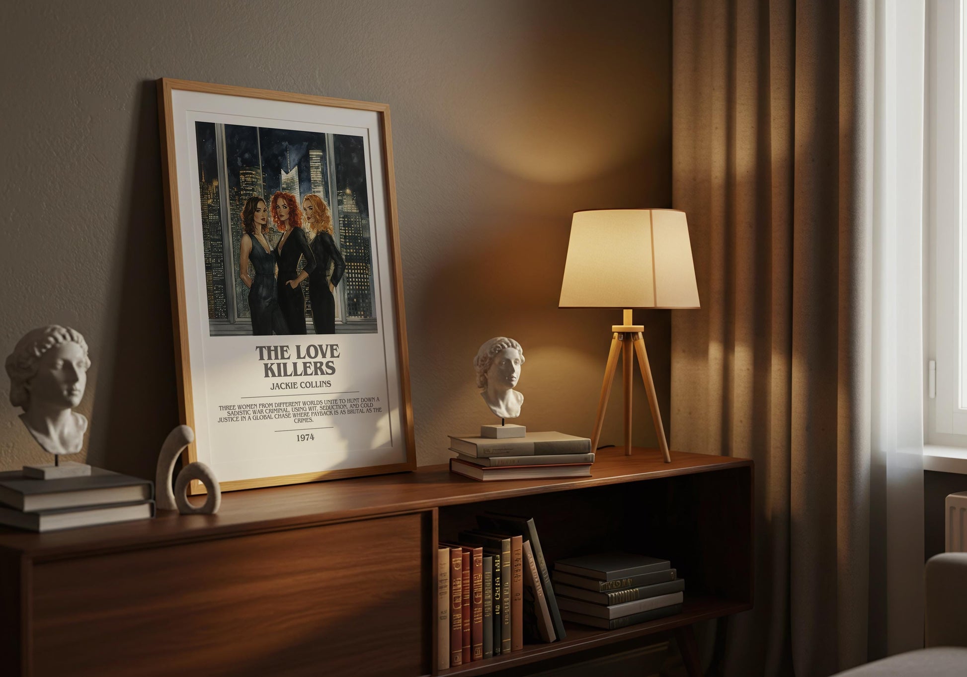 The Love Killers by Jackie Collins | Descriptive Modern Book Art | Poster