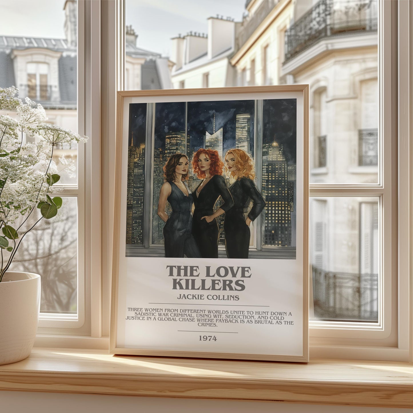 The Love Killers by Jackie Collins | Descriptive Modern Book Art | Poster