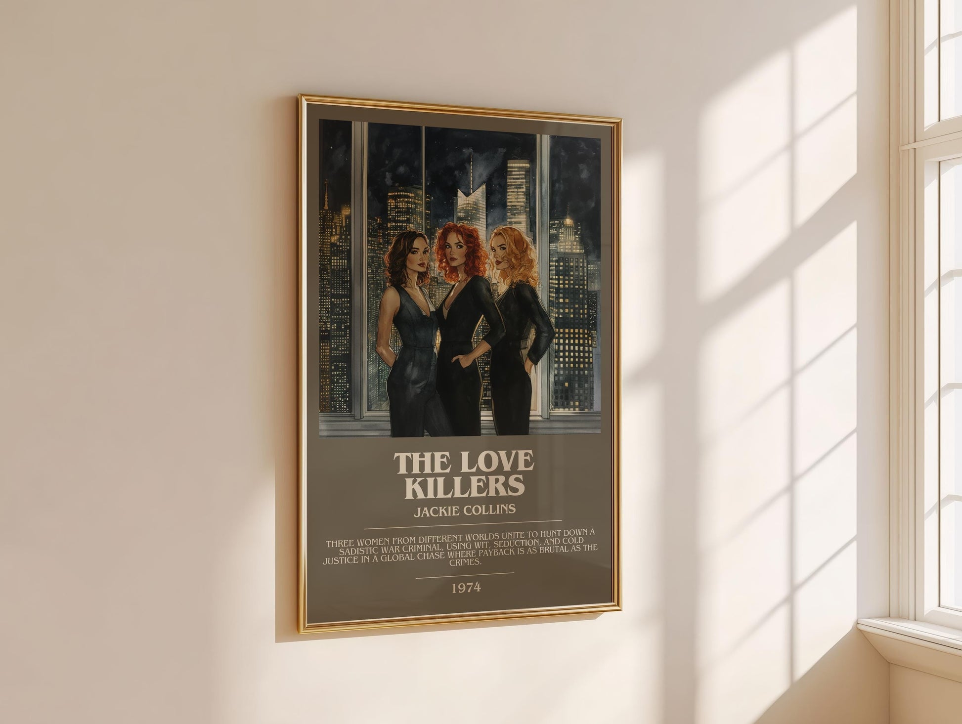 The Love Killers by Jackie Collins | Descriptive Modern Book Art | Poster