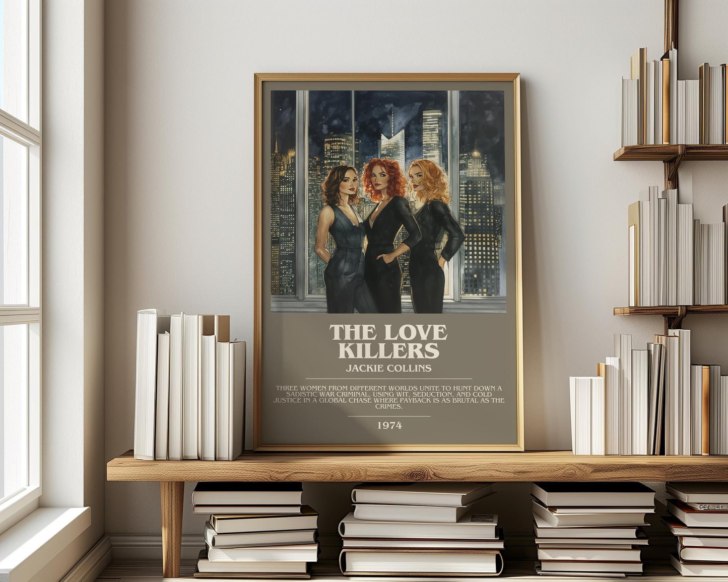 The Love Killers by Jackie Collins | Descriptive Modern Book Art | Poster