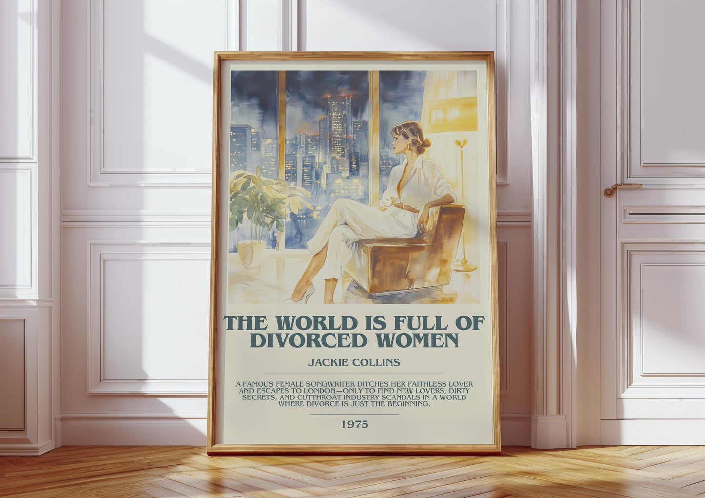 The World Is Full Of Divorced Women by Jackie Collins | Descriptive Modern Book Art | Poster