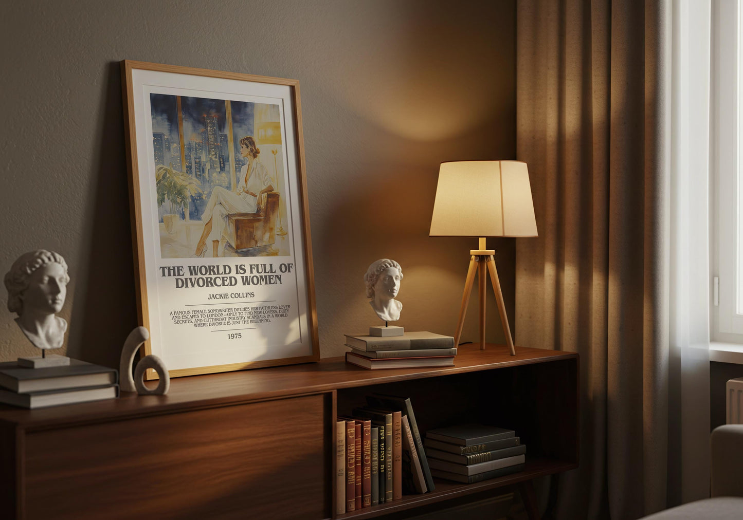 The World Is Full Of Divorced Women by Jackie Collins | Descriptive Modern Book Art | Poster