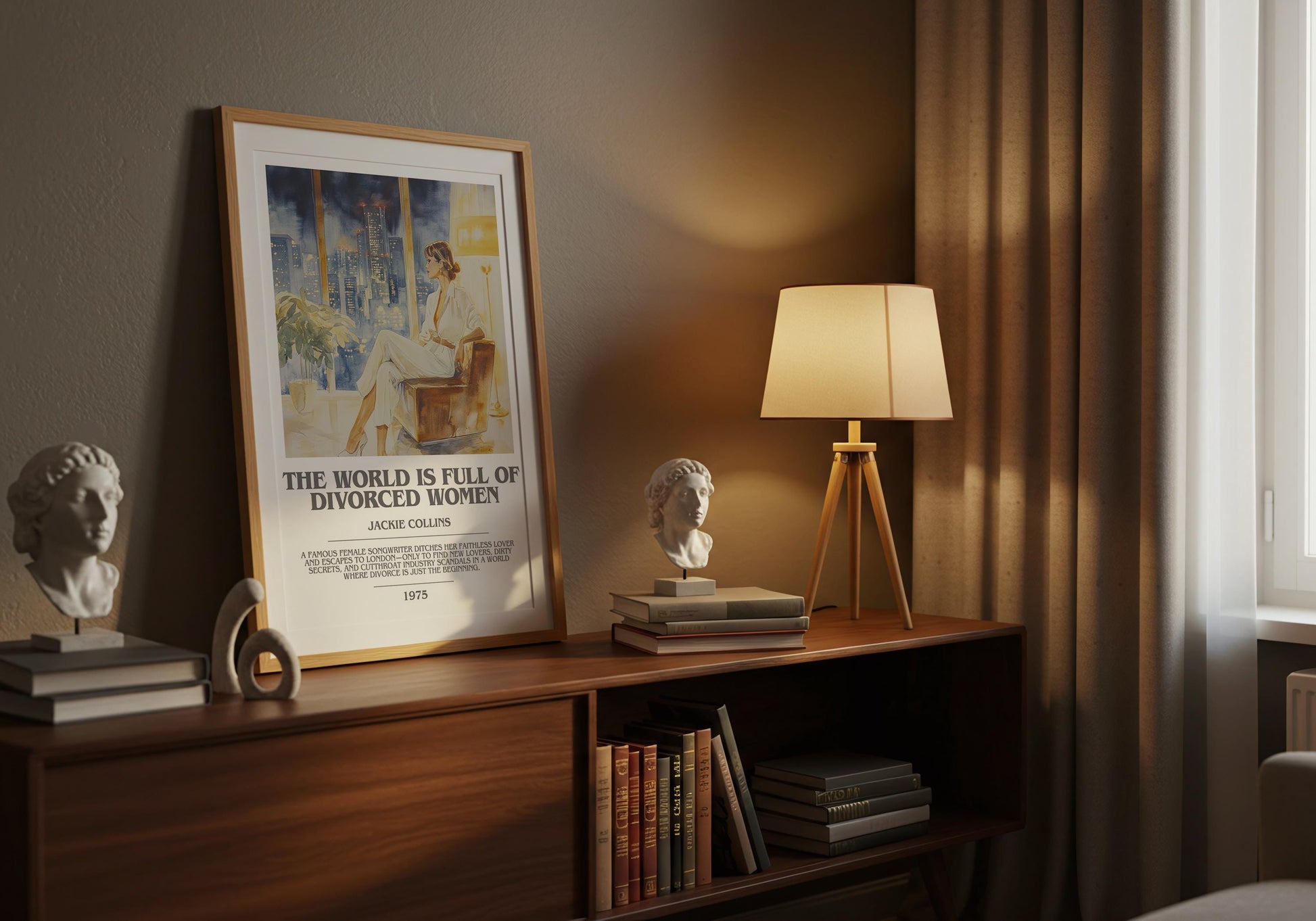 The World Is Full Of Divorced Women by Jackie Collins | Descriptive Modern Book Art | Poster