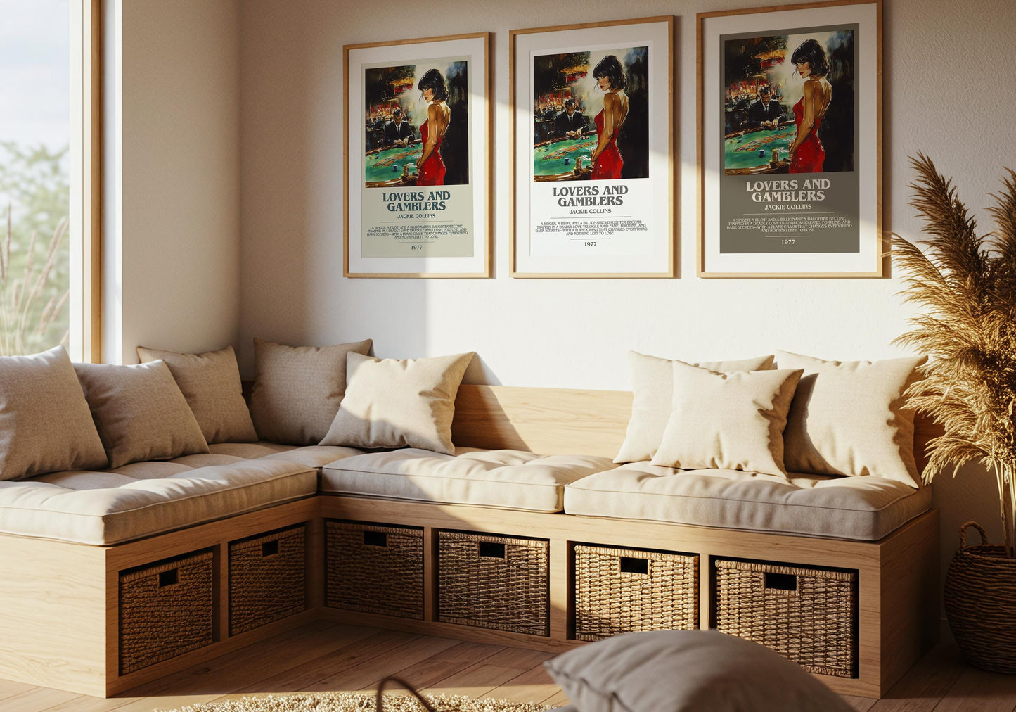 Lovers and Gamblers by Jackie Collins | Descriptive Modern Book Art | Poster