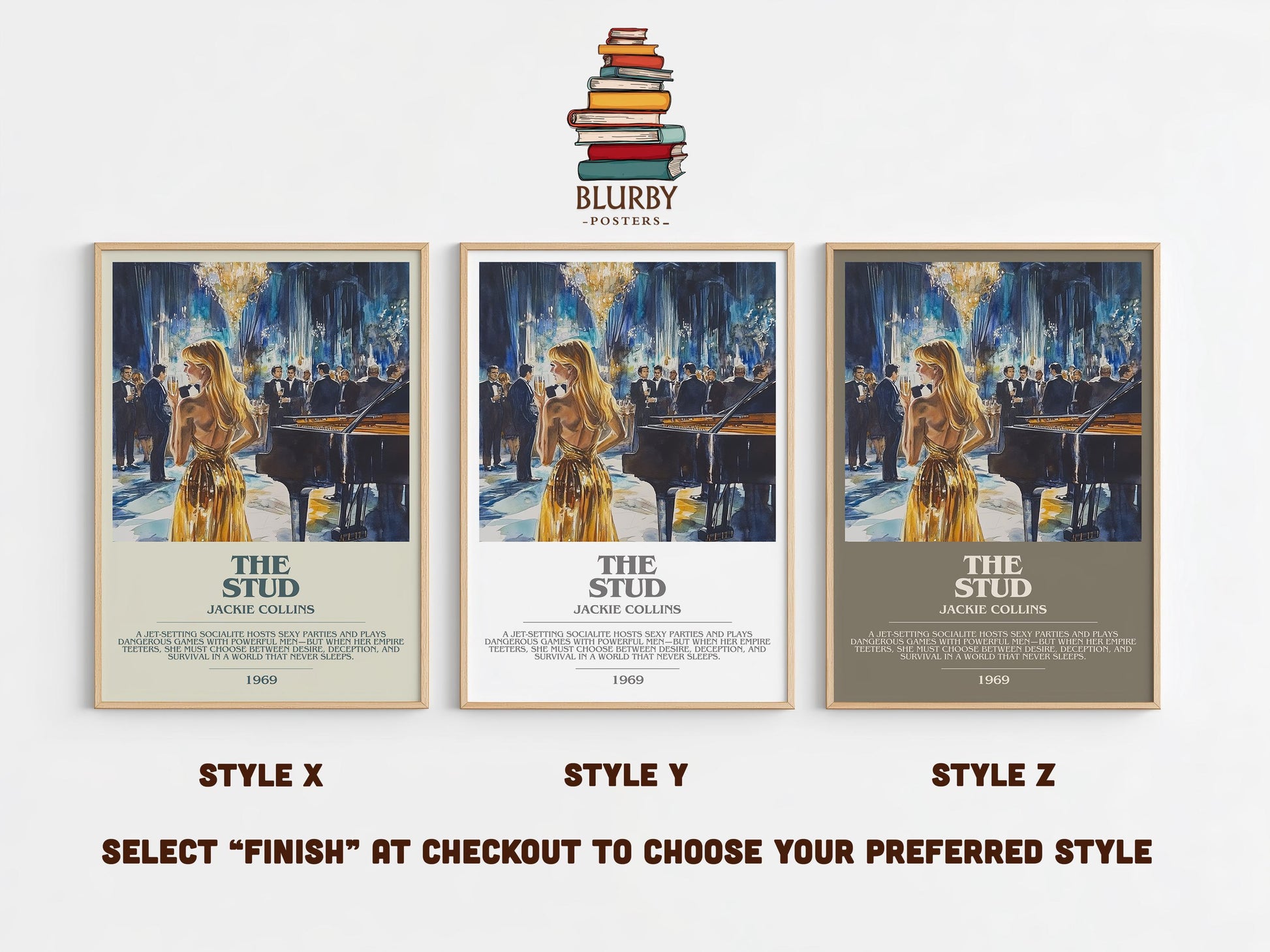 The Stud by Jackie Collins | Descriptive Modern Book Art | Poster