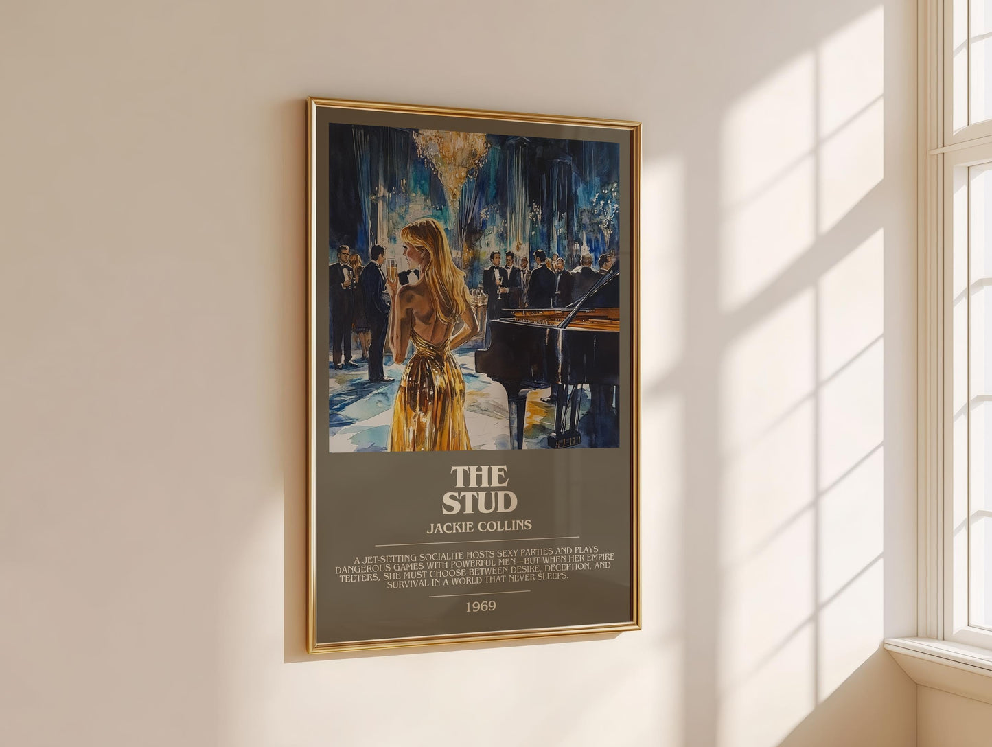 The Stud by Jackie Collins | Descriptive Modern Book Art | Poster