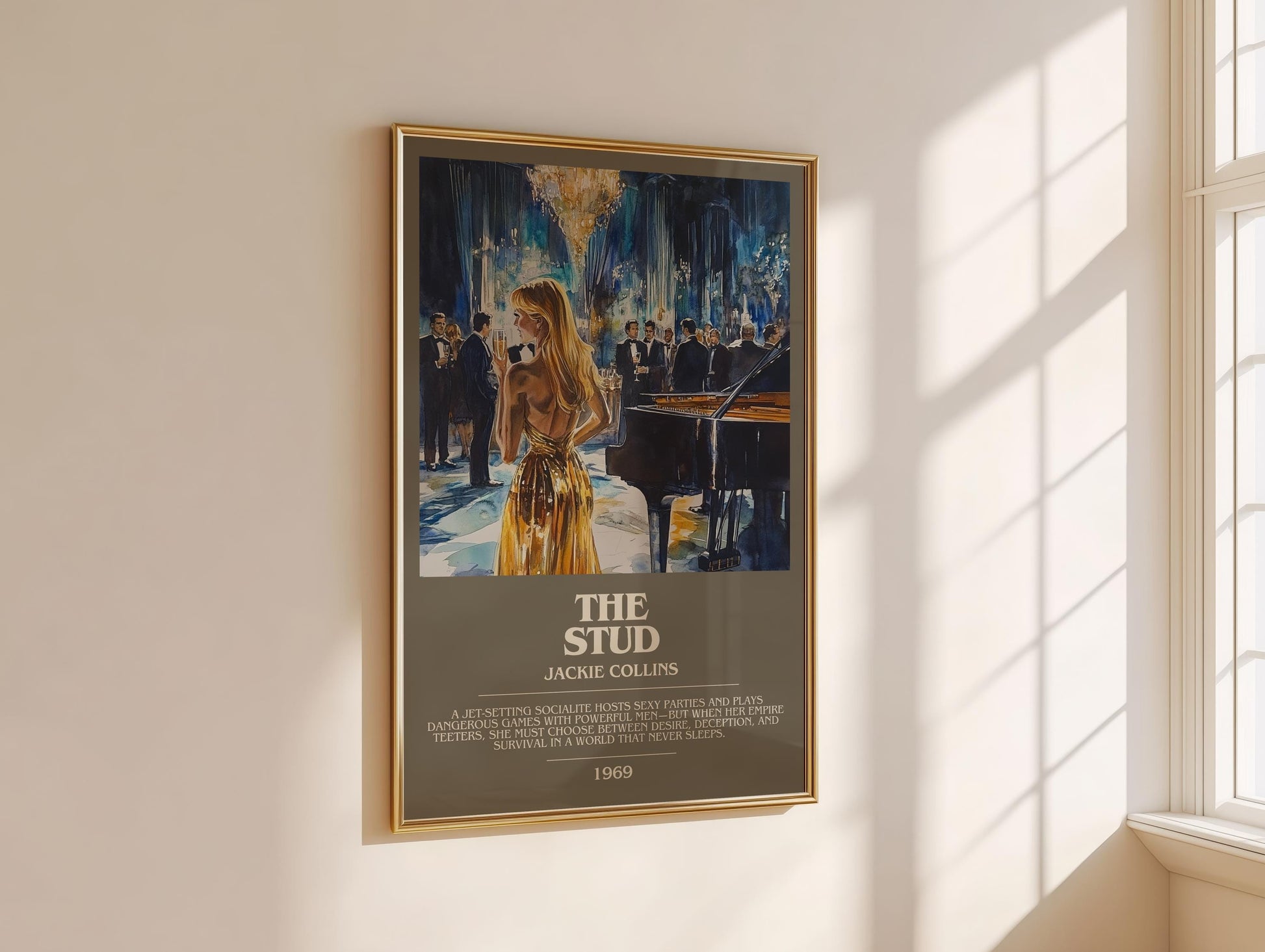 The Stud by Jackie Collins | Descriptive Modern Book Art | Poster