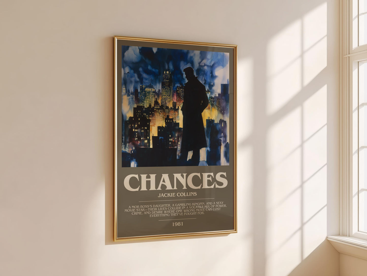 Chances by Jackie Collins | Descriptive Modern Book Art | Poster