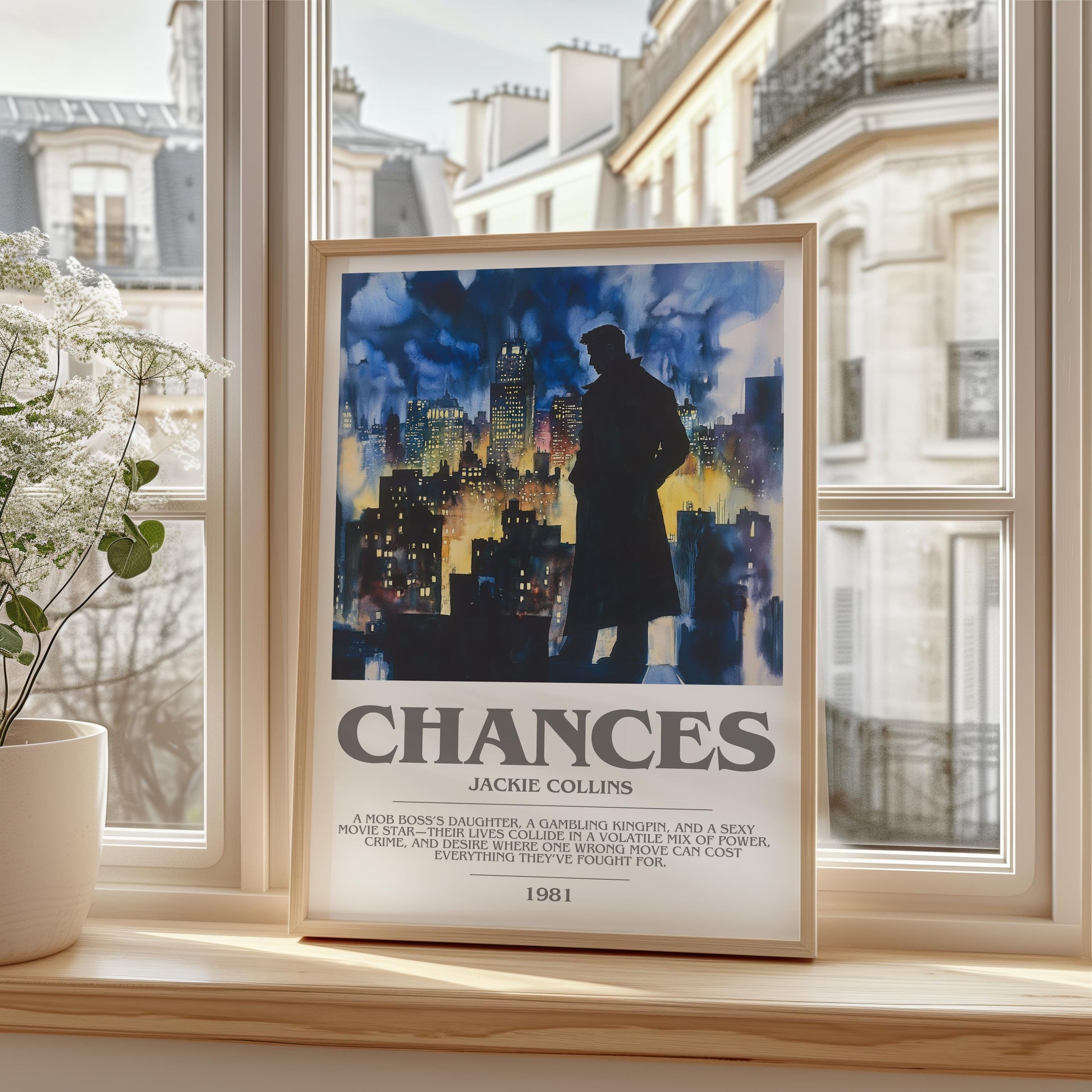 Chances by Jackie Collins | Descriptive Modern Book Art | Poster