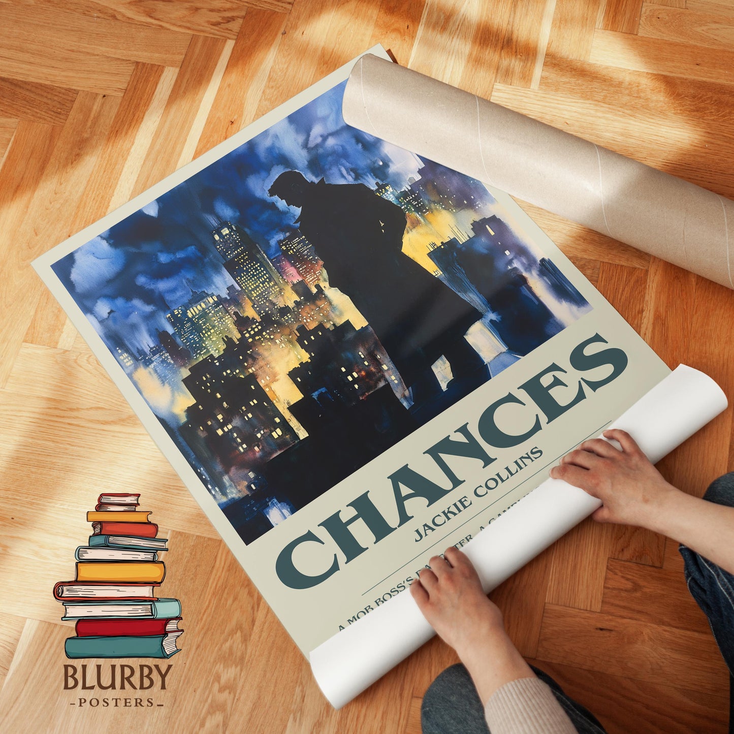 Chances by Jackie Collins | Descriptive Modern Book Art | Poster