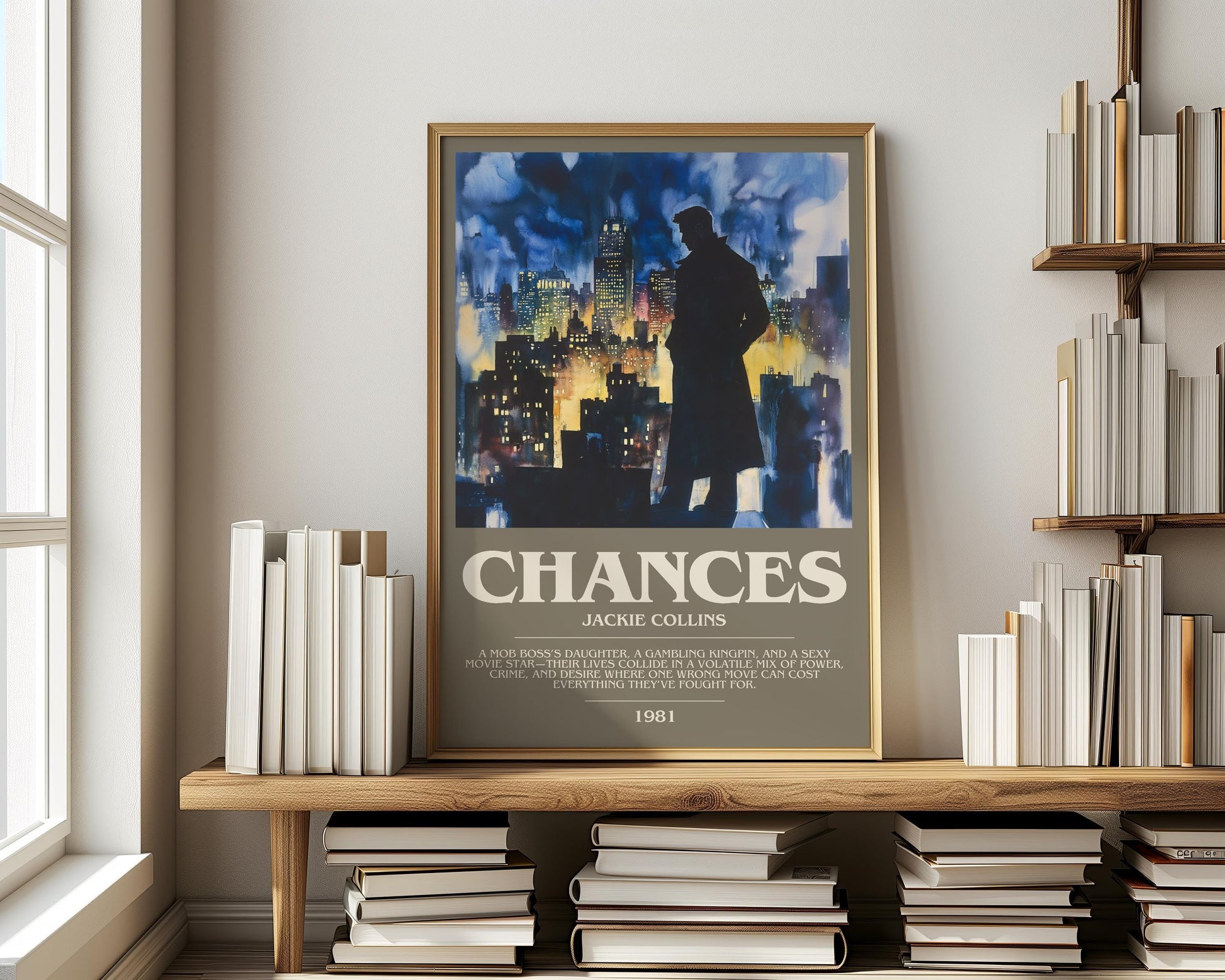Chances by Jackie Collins | Descriptive Modern Book Art | Poster