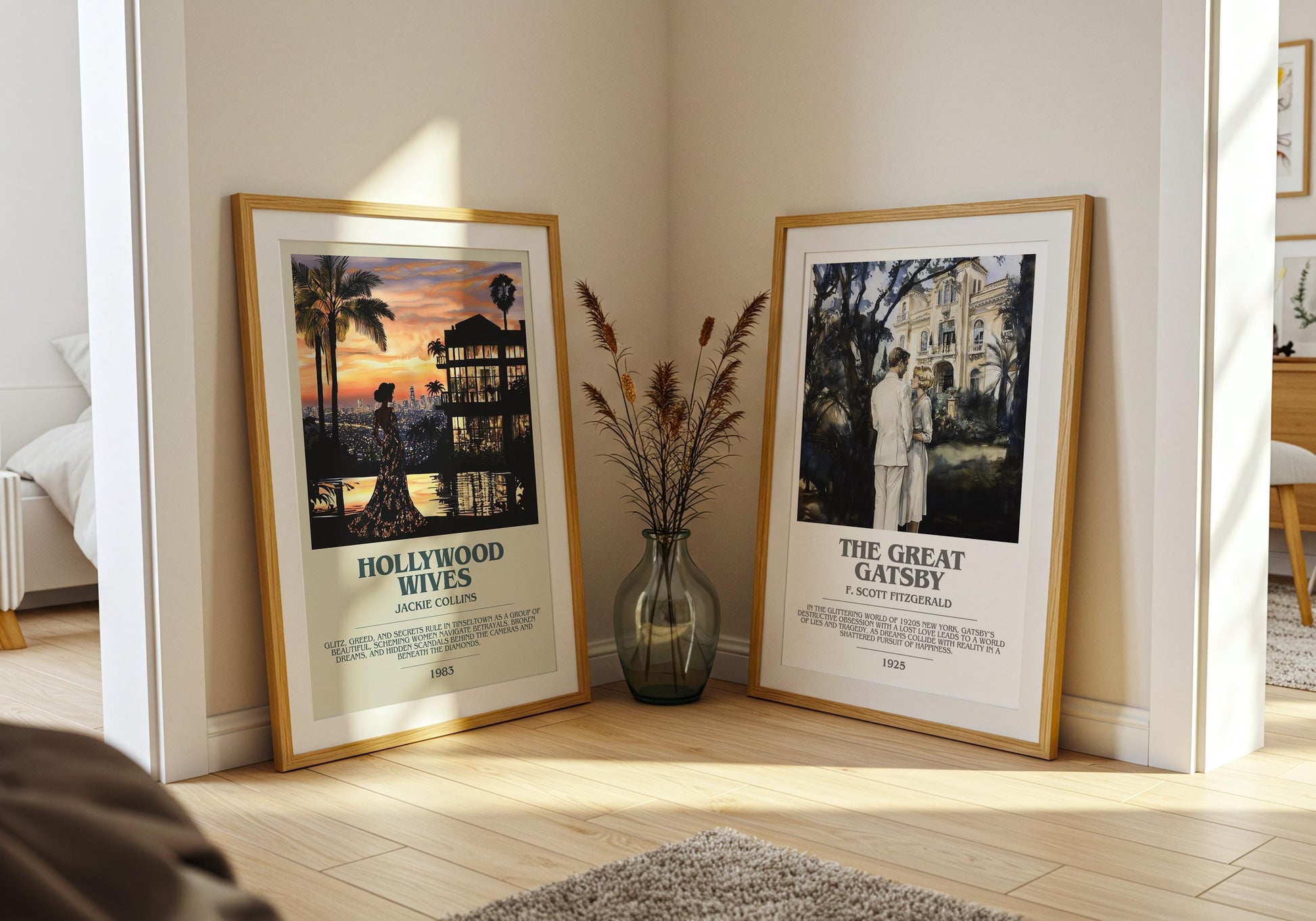 Hollywood Wives by Jackie Collins | Descriptive Modern Book Art | Poster