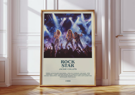 Rockstar by Jackie Collins | Descriptive Modern Book Art | Poster