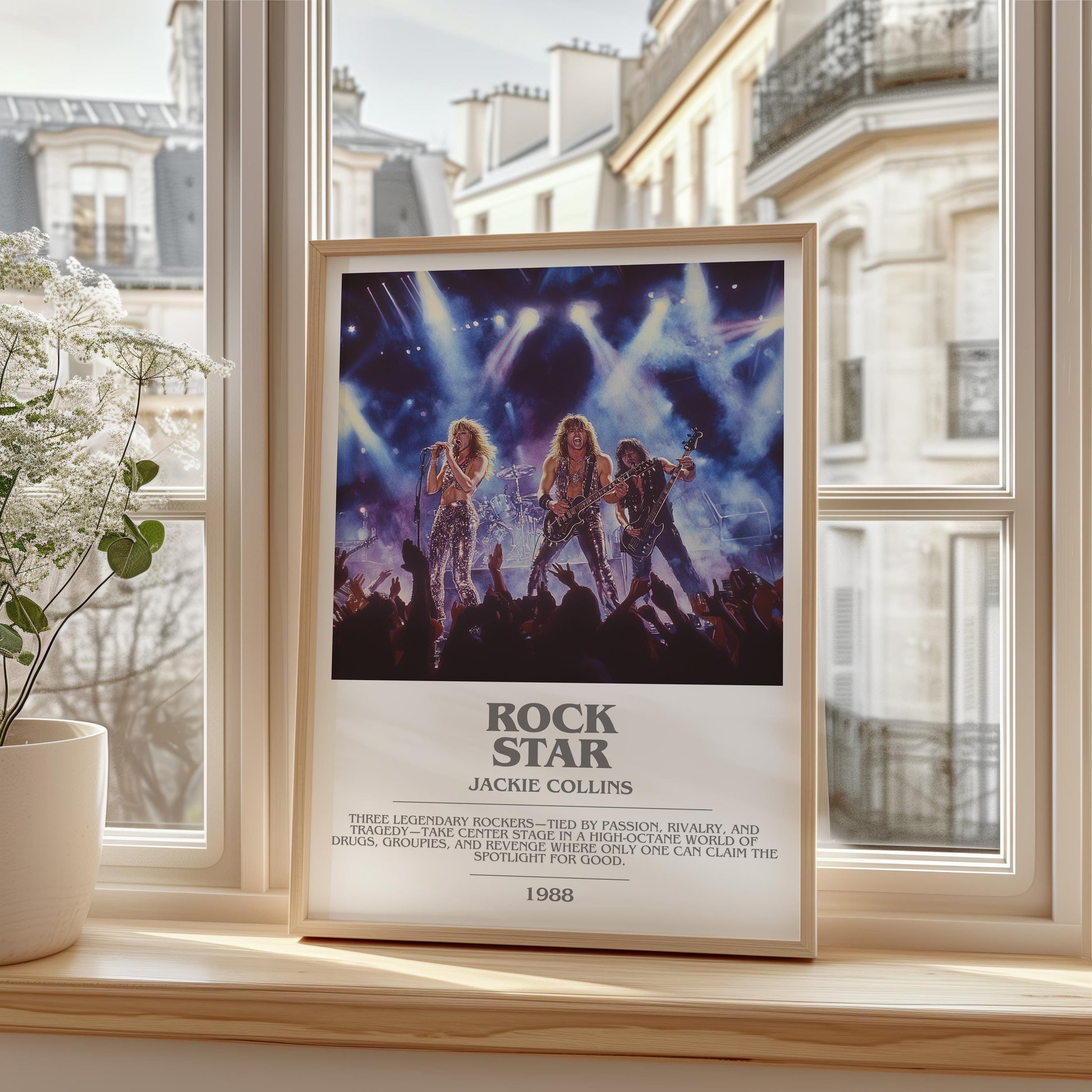 Rockstar by Jackie Collins | Descriptive Modern Book Art | Poster