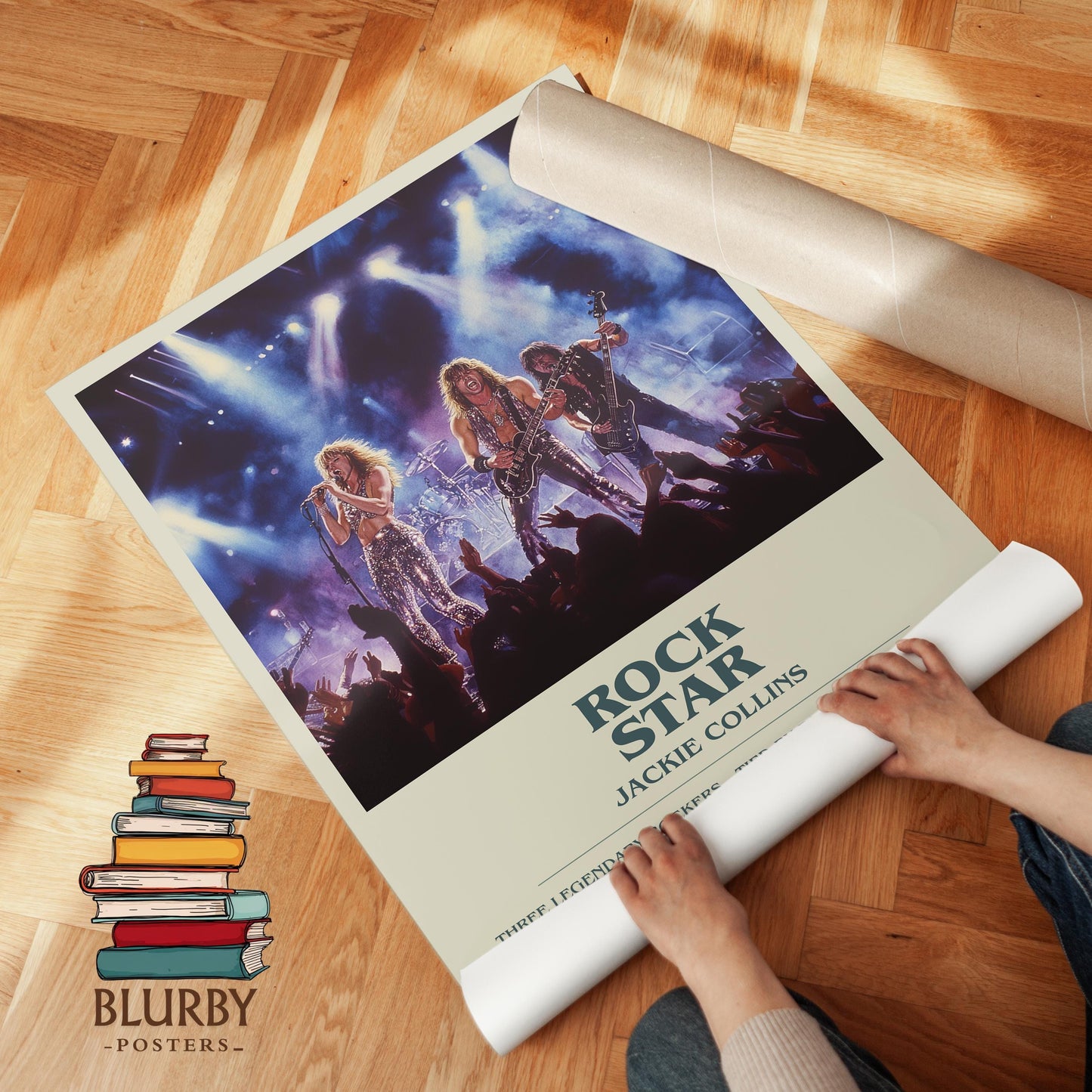 Rockstar by Jackie Collins | Descriptive Modern Book Art | Poster