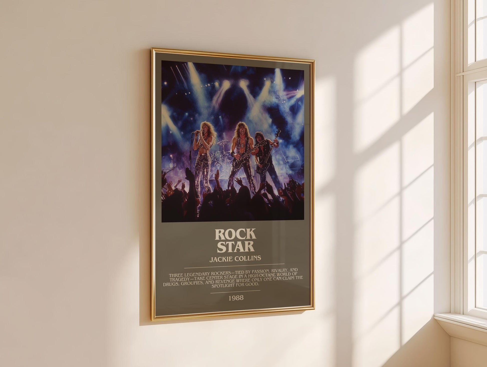 Rockstar by Jackie Collins | Descriptive Modern Book Art | Poster