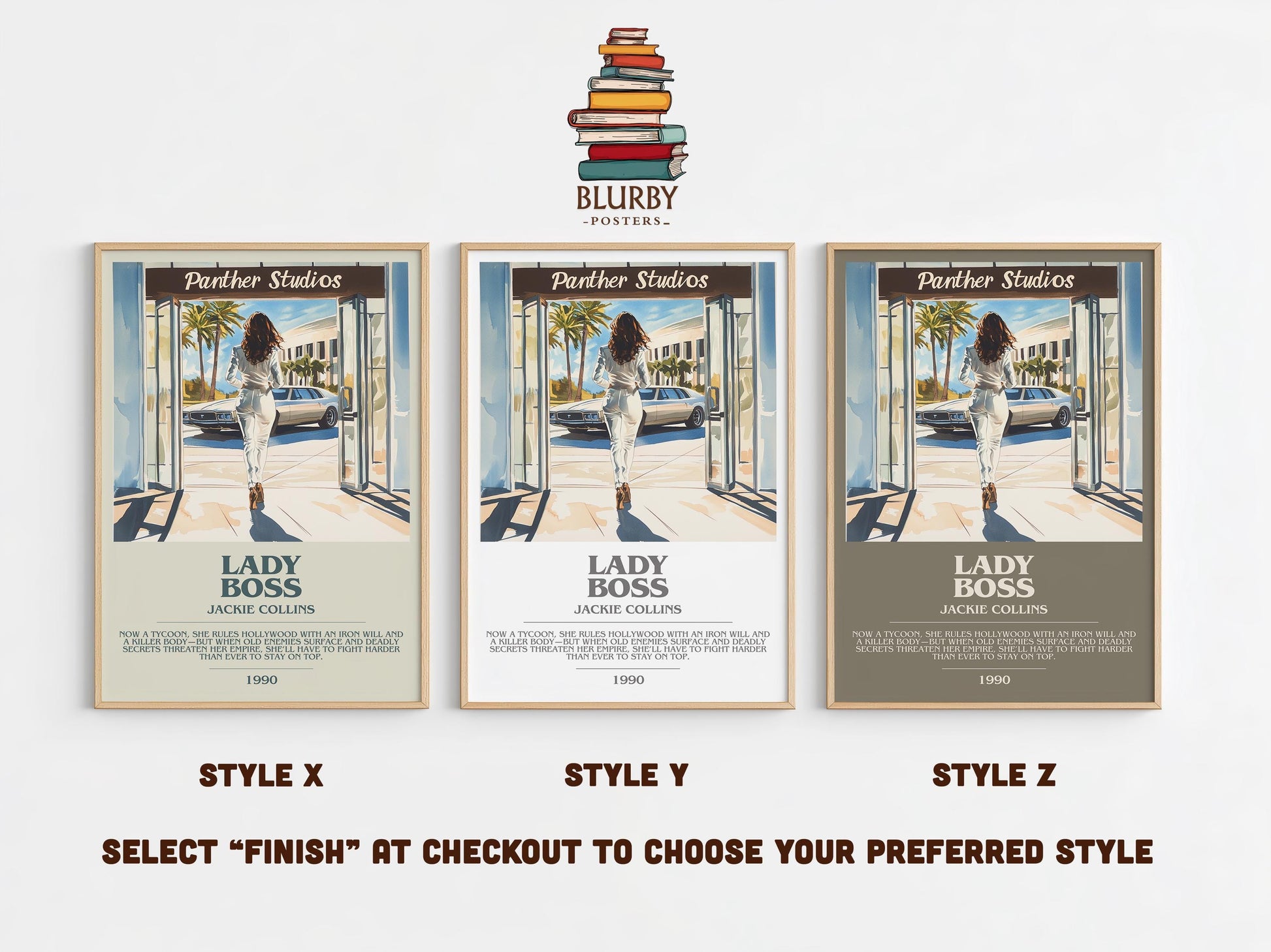 Lady Boss by Jackie Collins | Descriptive Modern Book Art | Poster