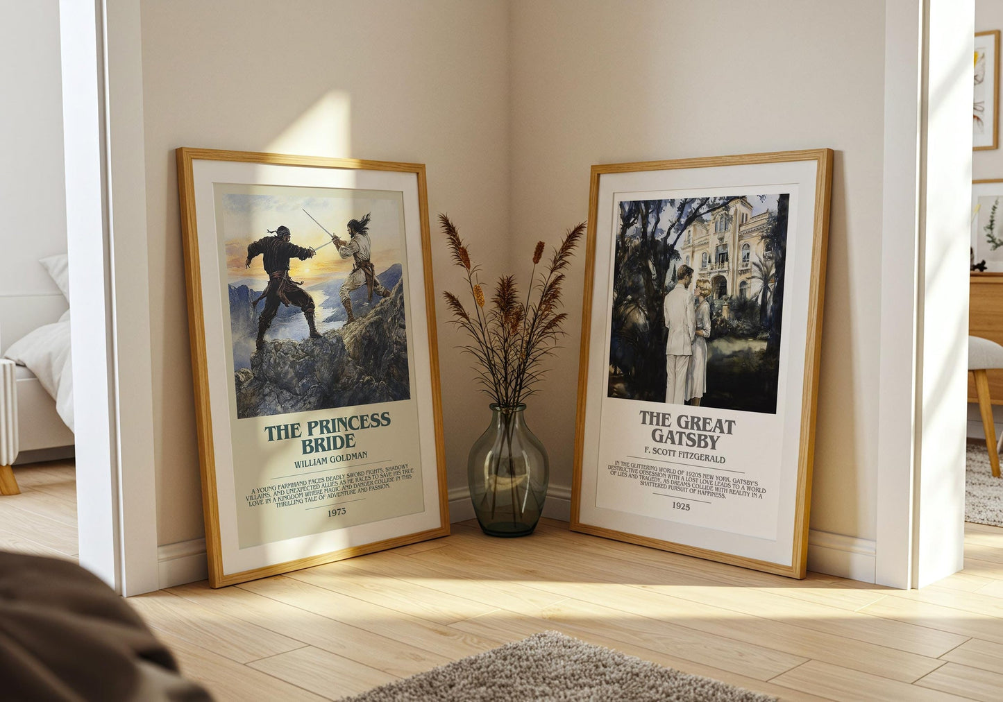 The Princess Bride bookish poster paired in gallery wall – literary art prints