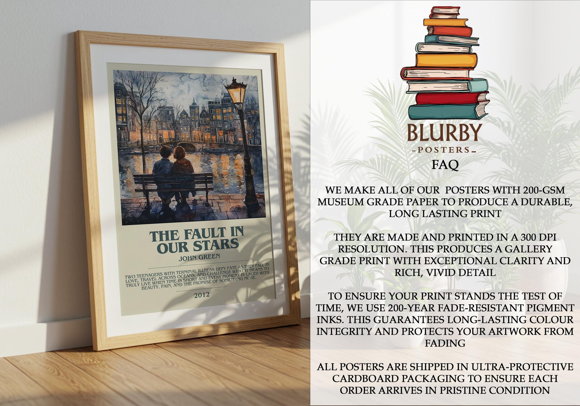 The Fault In Our Stars by John Green | Descriptive Modern Book Art | Poster