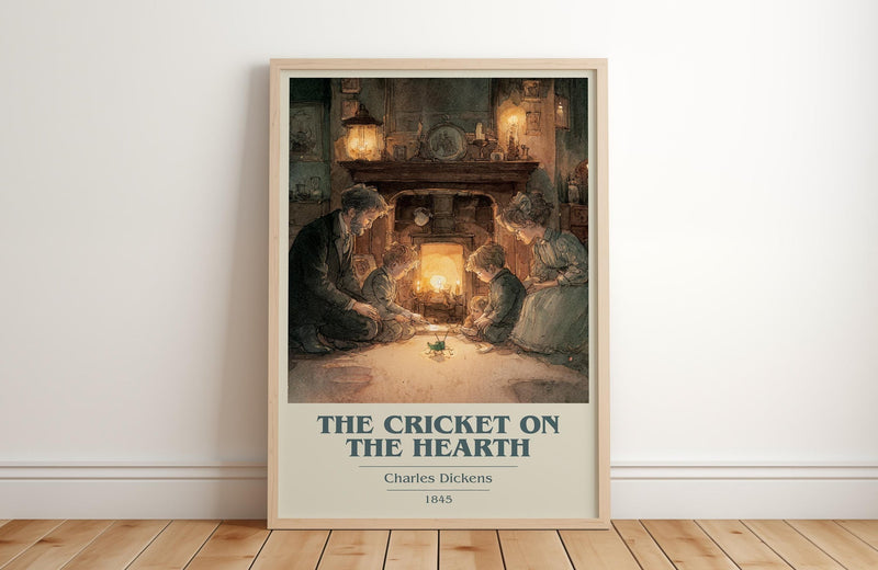 The Cricket On The Hearth book cover poster colour and style options – Charles Dickens book art