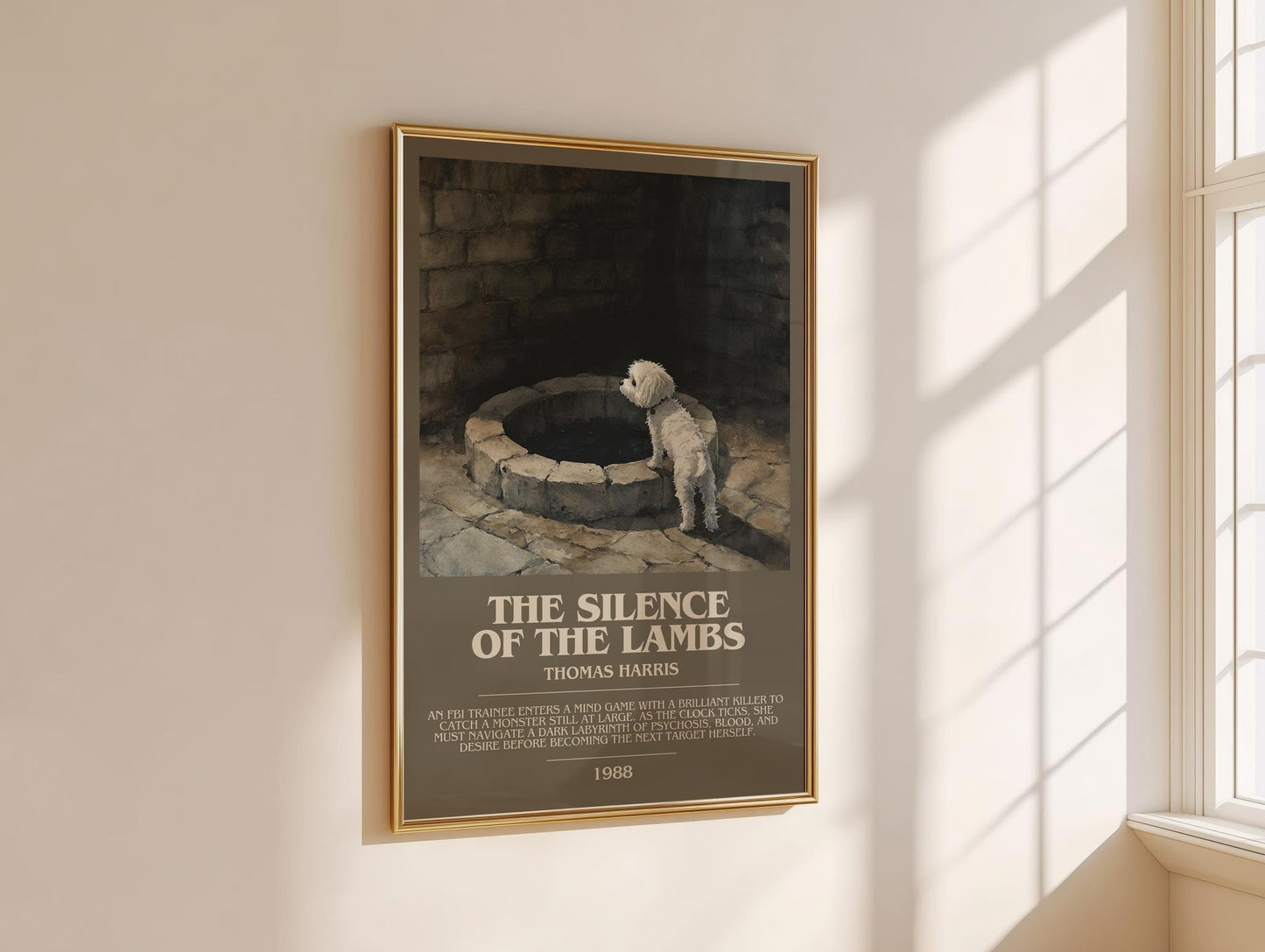 The Silence of the Lambs bookish book poster framed on wall – thriller wall art