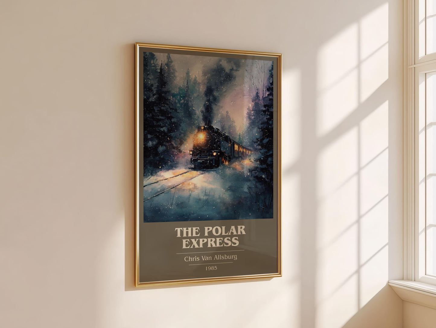 The Polar Express by Chris Van Allsburg | Book Poster | Literary Art Gift For Book Lover | Novel Inspired Wall Art