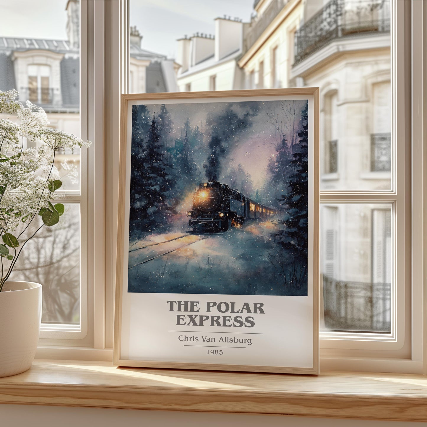 The Polar Express by Chris Van Allsburg | Book Poster | Literary Art Gift For Book Lover | Novel Inspired Wall Art