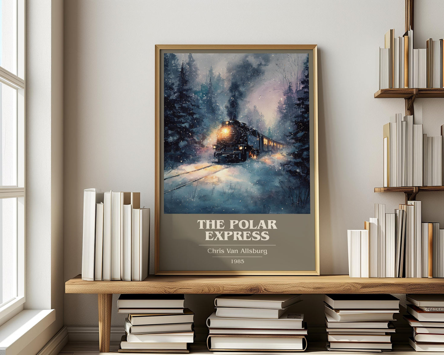 The Polar Express by Chris Van Allsburg | Book Poster | Literary Art Gift For Book Lover | Novel Inspired Wall Art