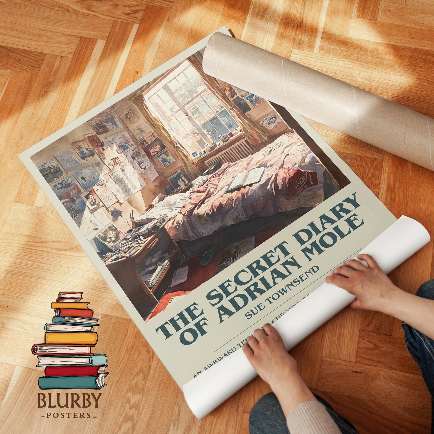 The Secret Diary Of Adrian Mole book poster packaging – museum-quality print rolled in protective tube