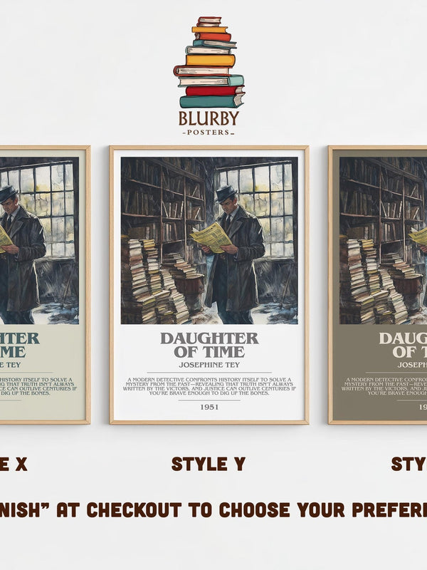 The Daughter of Time bookish poster colour and style options – Josephine Tey book art