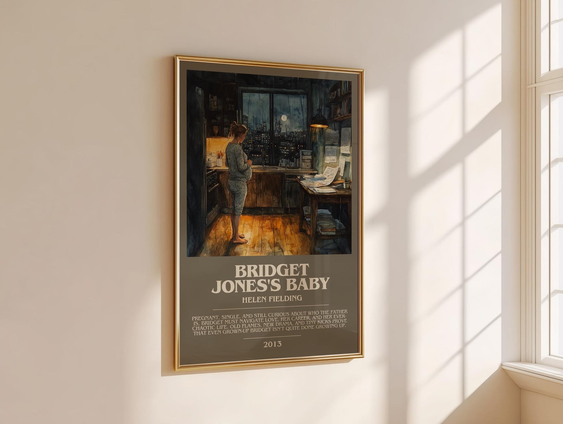 Bridget Jones's baby bookish book poster framed on wall – romance wall art