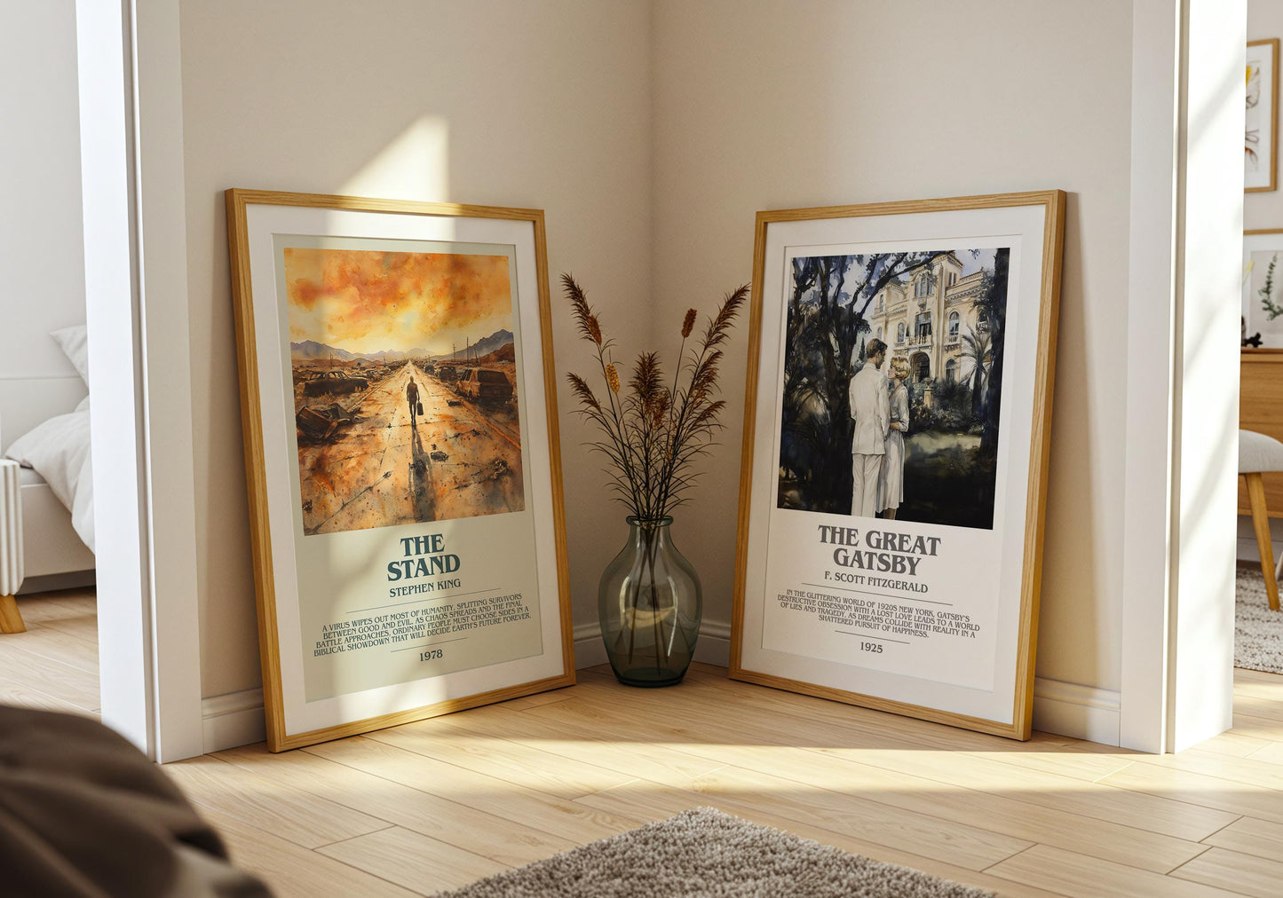 The Stand bookish poster paired in gallery wall – literary art prints