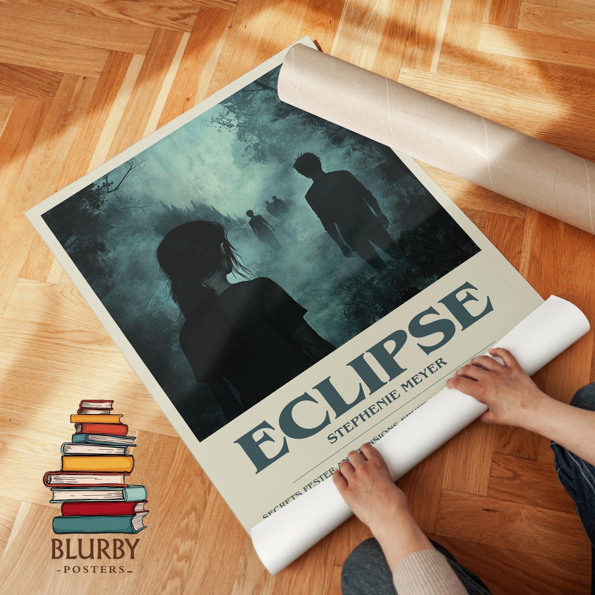 Eclipse book poster packaging – museum-quality print rolled in protective tube
