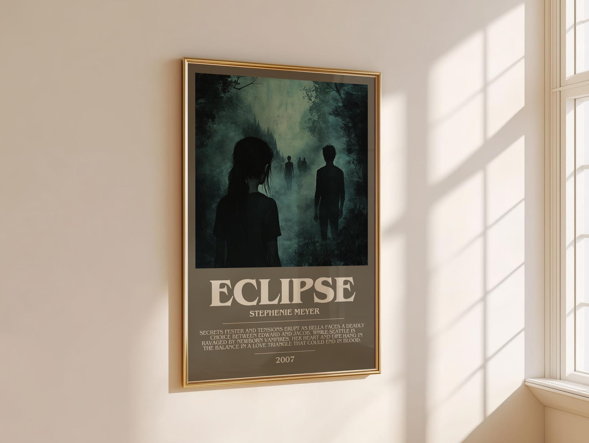 Eclipse bookish book poster framed on wall – young adult wall art
