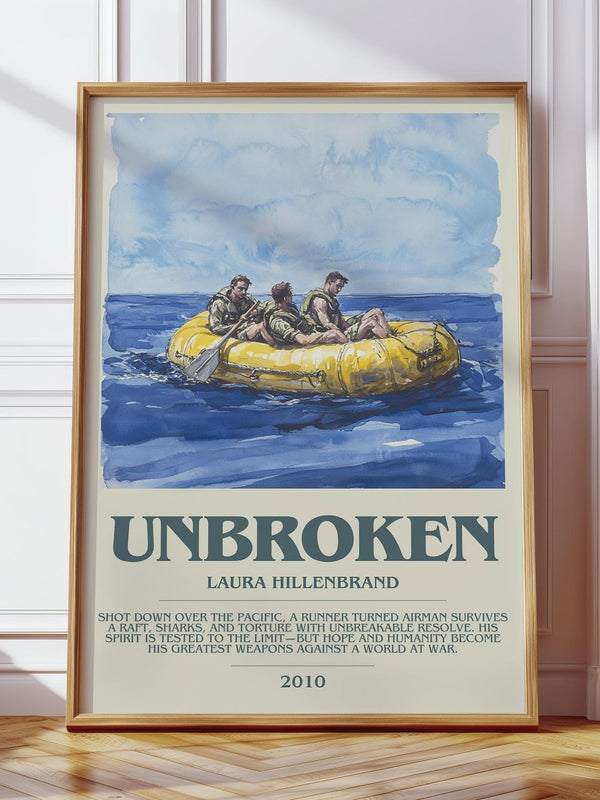 Unbroken bookish print in frame leaning in hallway – non fiction wall art