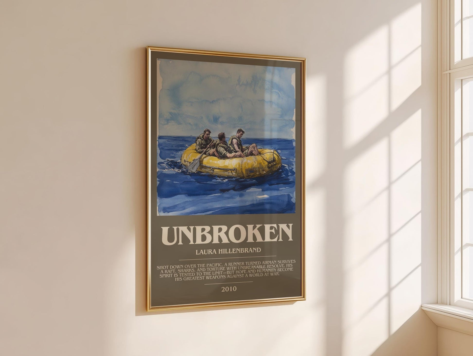Unbroken bookish book poster framed on wall – non fiction wall art