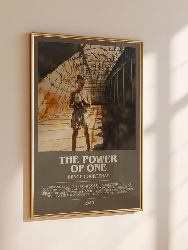 The Power of One bookish book poster framed on wall – classic literature wall art