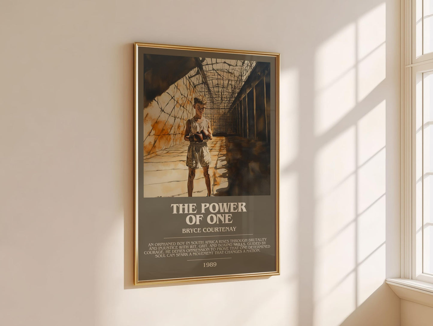 The Power of One bookish book poster framed on wall – classic literature wall art