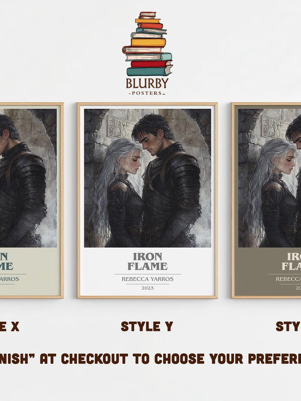 Iron Flame book cover poster colour and style options – Rebecca Yarros book art