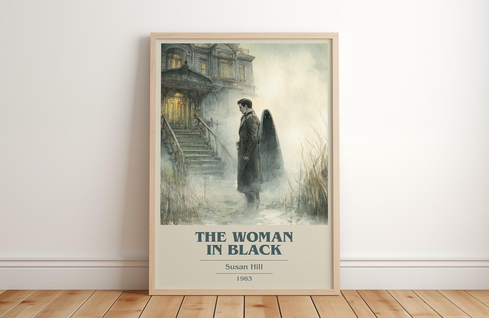 The Woman in Black by Susan Hill | Book Poster | Literary Art Gift For Book Lover | Novel Inspired Wall Art