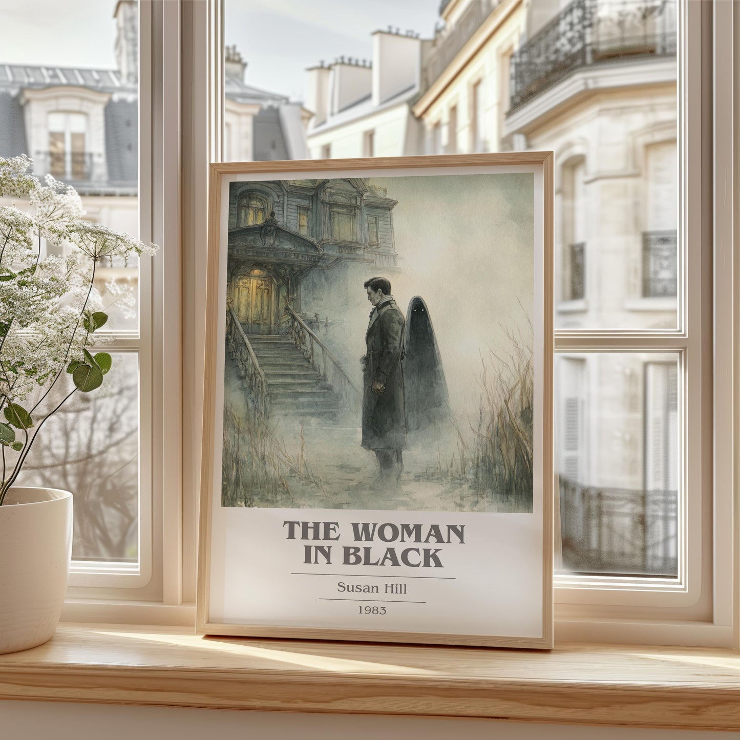 The Woman in Black by Susan Hill | Book Poster | Literary Art Gift For Book Lover | Novel Inspired Wall Art