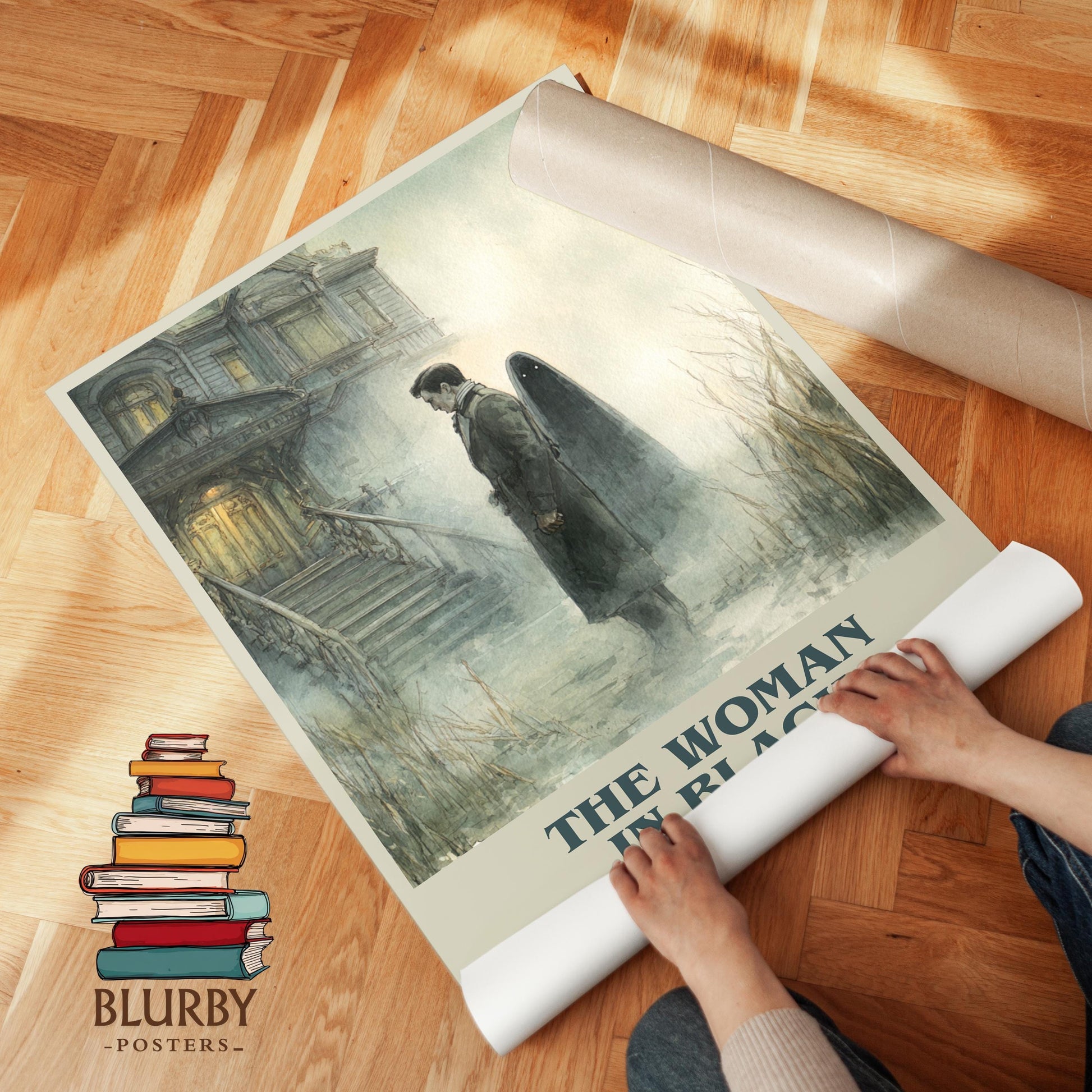 The Woman in Black by Susan Hill | Book Poster | Literary Art Gift For Book Lover | Novel Inspired Wall Art