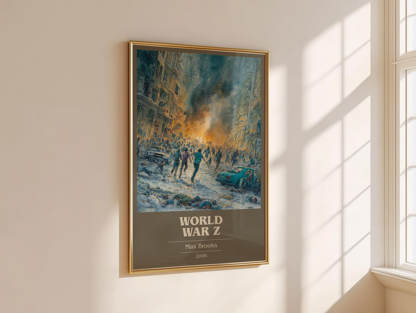 World War Z by Max Brooks | Book Poster | Literary Art Gift For Book Lover | Novel Inspired Wall Art