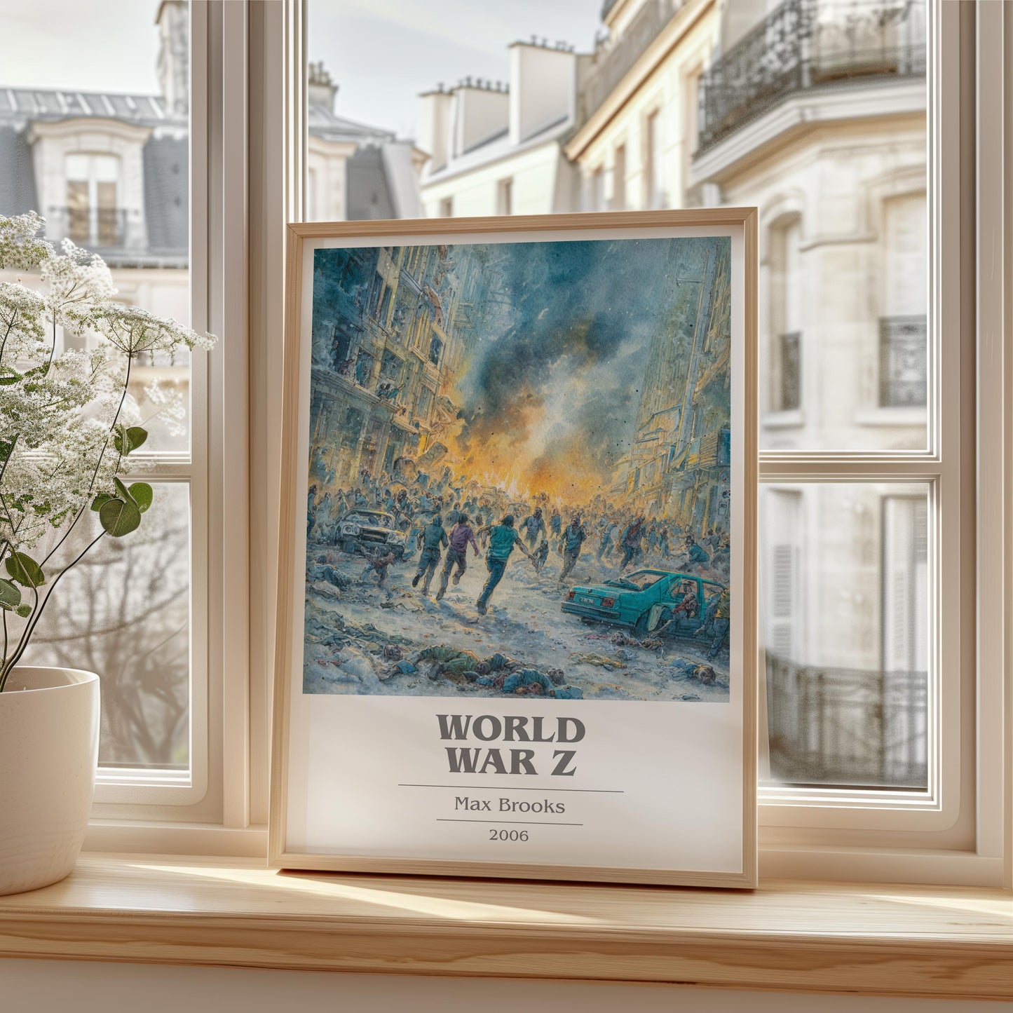 World War Z by Max Brooks | Book Poster | Literary Art Gift For Book Lover | Novel Inspired Wall Art