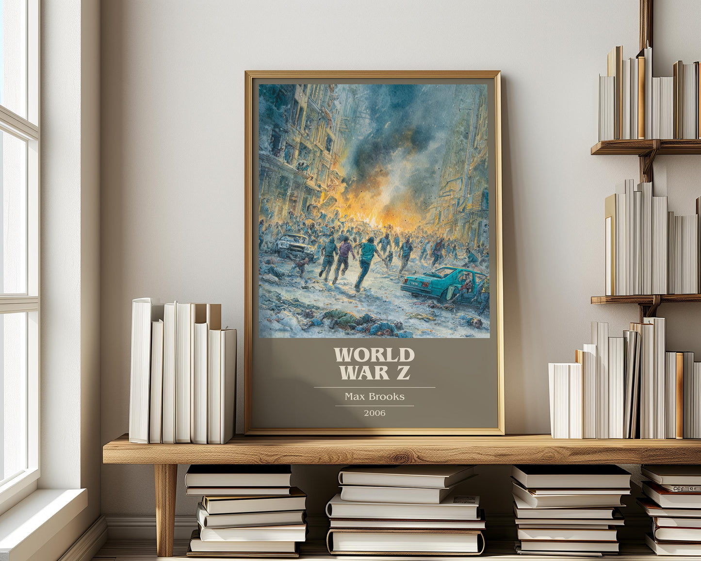 World War Z by Max Brooks | Book Poster | Literary Art Gift For Book Lover | Novel Inspired Wall Art