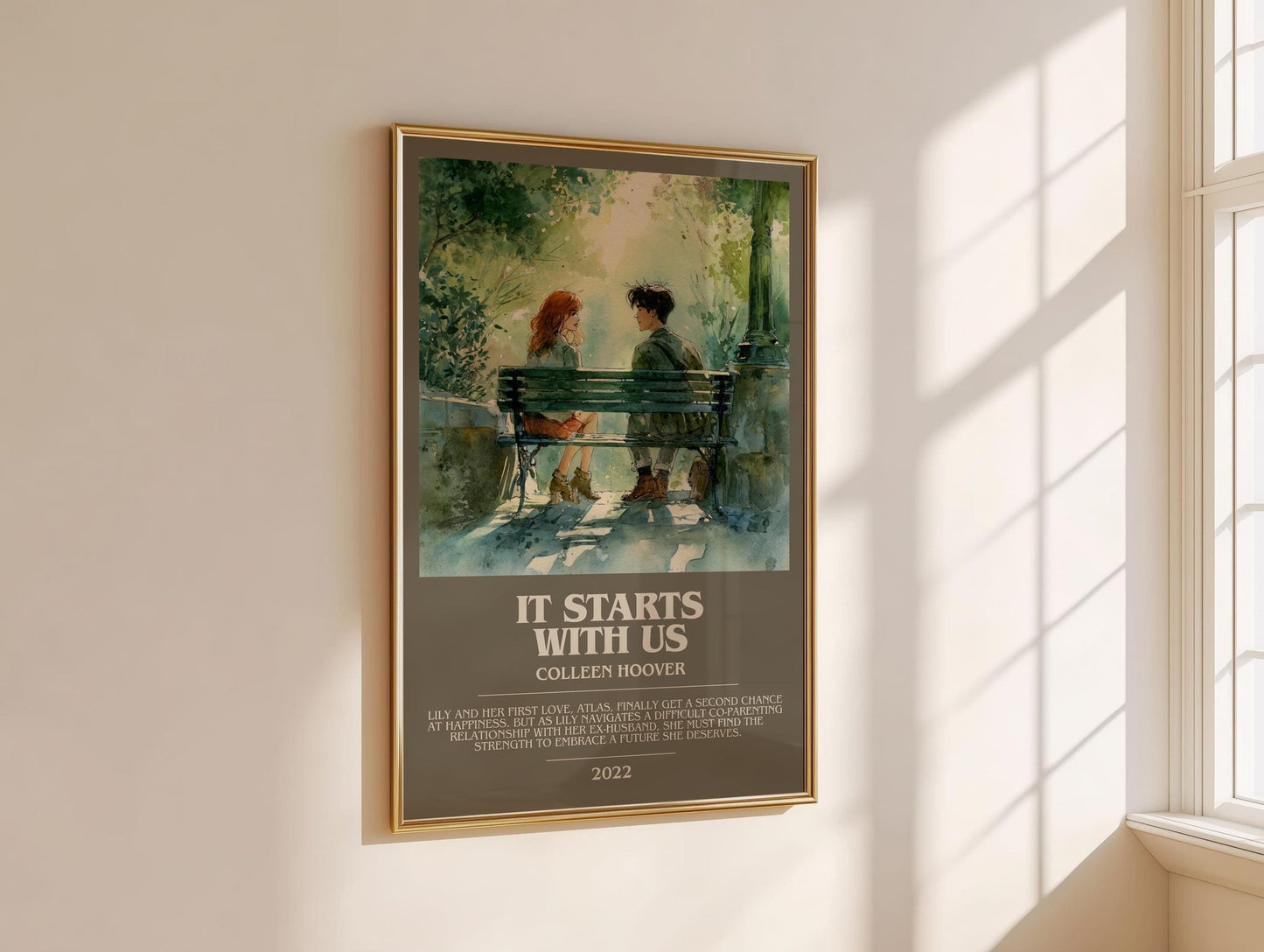 It Starts With Us bookish book poster framed on wall – romance wall art
