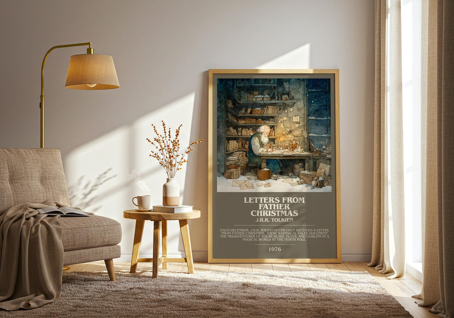 Letters From Father Christmas by J. R. R. Tolkien | Book Poster | Literary Art Gift For Book Lover | Novel Inspired Wall Art | Free Delivery