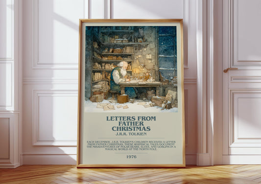 Letters From Father Christmas by J. R. R. Tolkien | Book Poster | Literary Art Gift For Book Lover | Novel Inspired Wall Art | Free Delivery