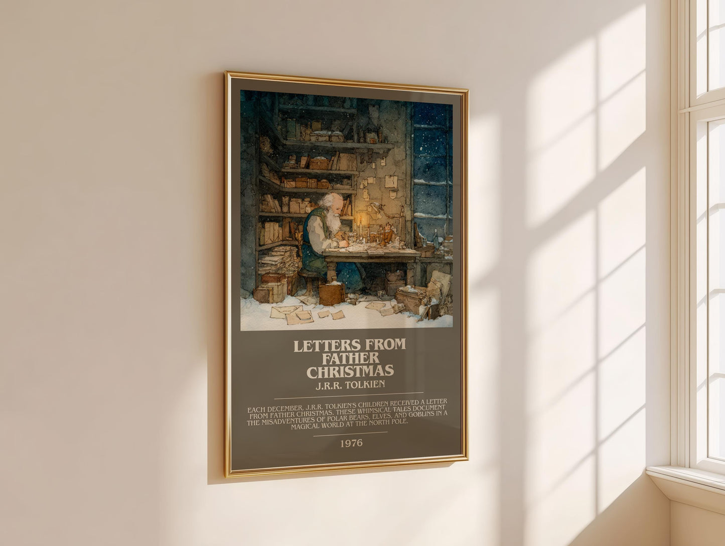 Letters From Father Christmas by J. R. R. Tolkien | Book Poster | Literary Art Gift For Book Lover | Novel Inspired Wall Art | Free Delivery