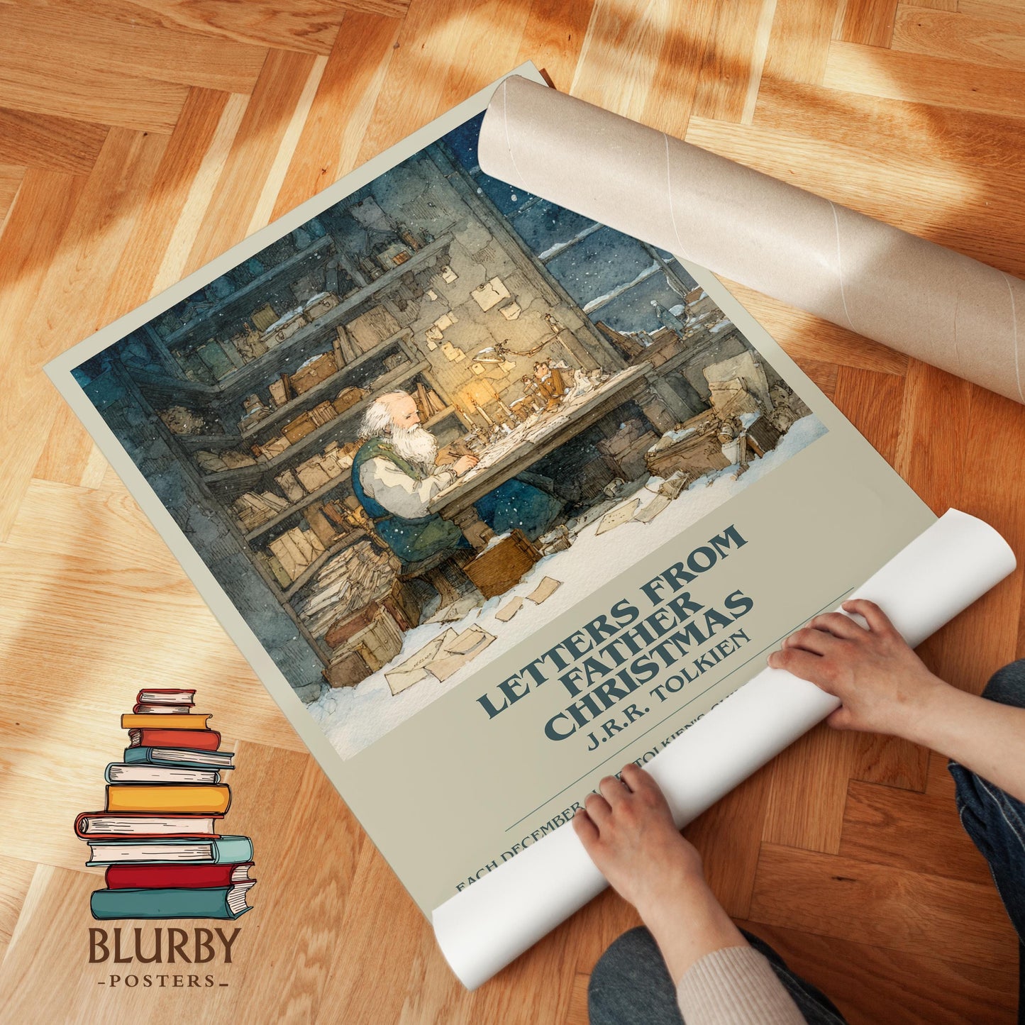 Letters From Father Christmas by J. R. R. Tolkien | Book Poster | Literary Art Gift For Book Lover | Novel Inspired Wall Art | Free Delivery